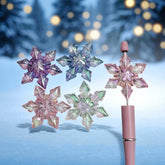 36mm Clear Snowflake Beads Mix (5Pcs)